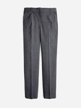 J. Crew Cameron slim crop pant in Italian stretch wool blend Heather Coal Grey